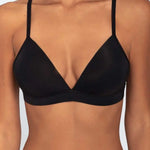 Brasier copa triangular Diane Chic con copas lisas y cargaderas ajustables, referencia 091074, color negro