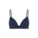 Brasier copa triangular Diane Chic con copas lisas y cargaderas ajustables, referencia 091074, color azul oscuro