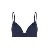 Brasier copa triangular Diane Chic con copas lisas y cargaderas ajustables, referencia 091074, color azul oscuro