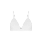 Brasier copa triangular Diane Chic con copas lisas y cargaderas ajustables, referencia 091074, color blanco