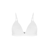 Brasier copa triangular Diane Chic con copas lisas y cargaderas ajustables, referencia 091074, color blanco