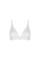 Bralette unicolor Diane en microfibra satinada con copa triangular prehormada, color blanco