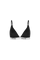 Brasier copa triangular Diane en microfibra y tull, vista frontal. Color negro