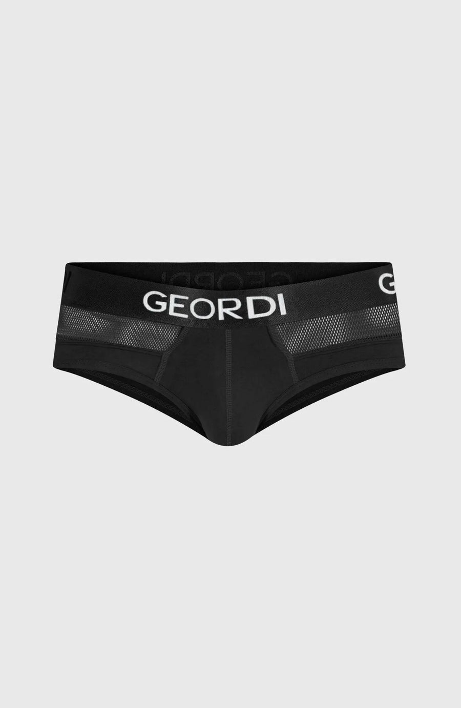 Brief masculino en algodón peinado con elástico contramarcado. Color Negro