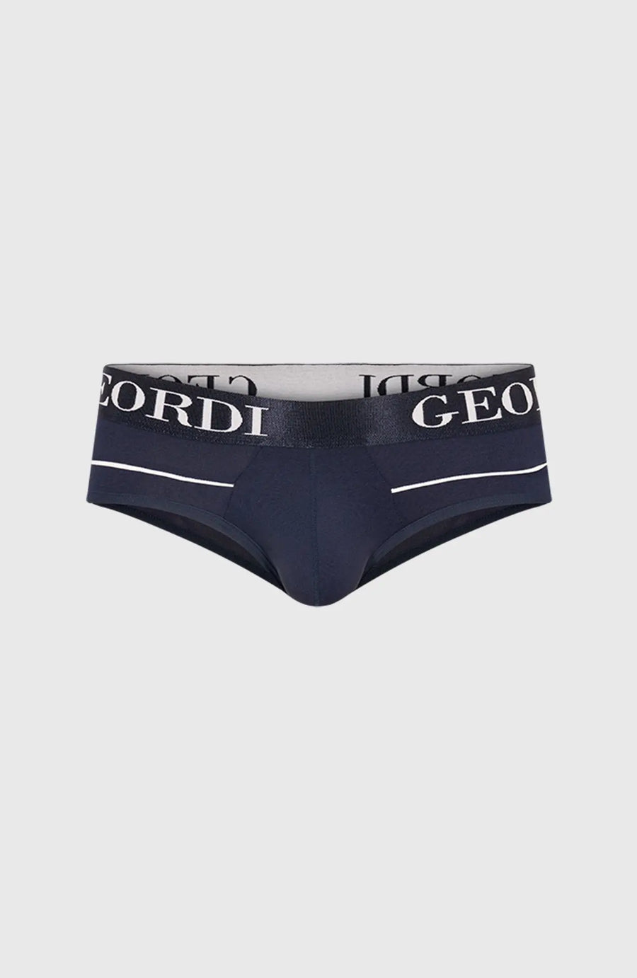Brief masculino en microfibra premium con elástico contramarcado. Color azul