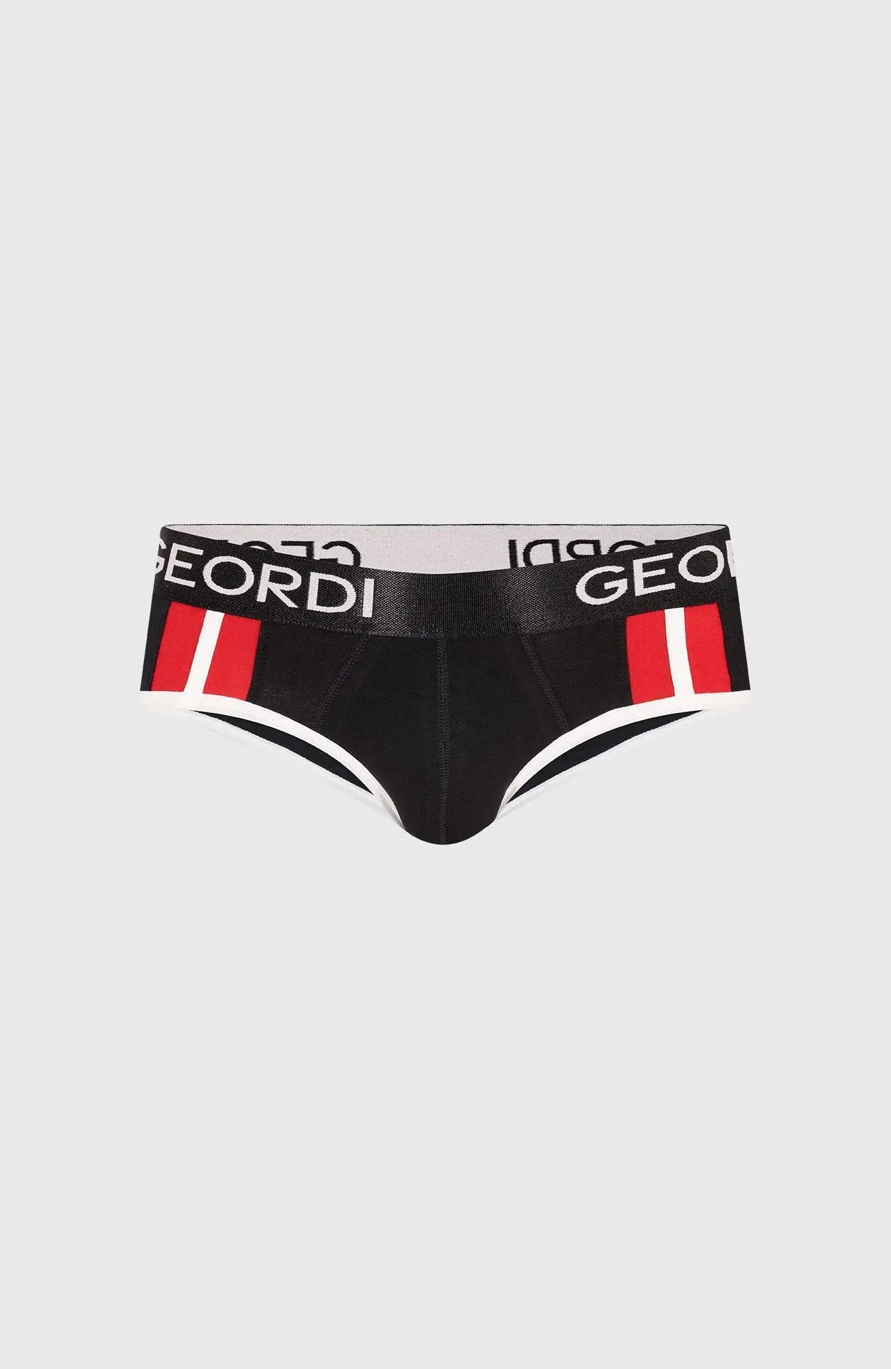 Brief para hombre en algodón peinado premium color sólido negro