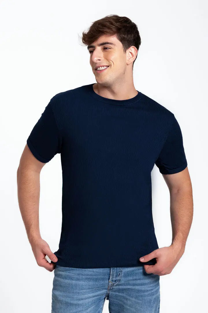 Camiseta cuello redondo acanalada (2256) Diane & Geordi Colombia