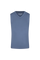 Camiseta cuello V sin mangas hombre. Color azul
