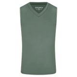 Camiseta cuello V sin mangas hombre. Color verde