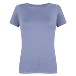 Camiseta deportiva en malla Ref. DO06L3 – vista frontal - color azul - fondo transparente 