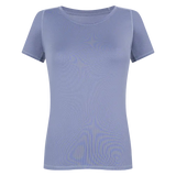 Camiseta deportiva en malla Ref. DO06L3 – vista frontal - color azul - fondo transparente 