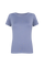 Camiseta deportiva en malla Ref. DO06L3 – vista frontal - color azul - fondo transparente 