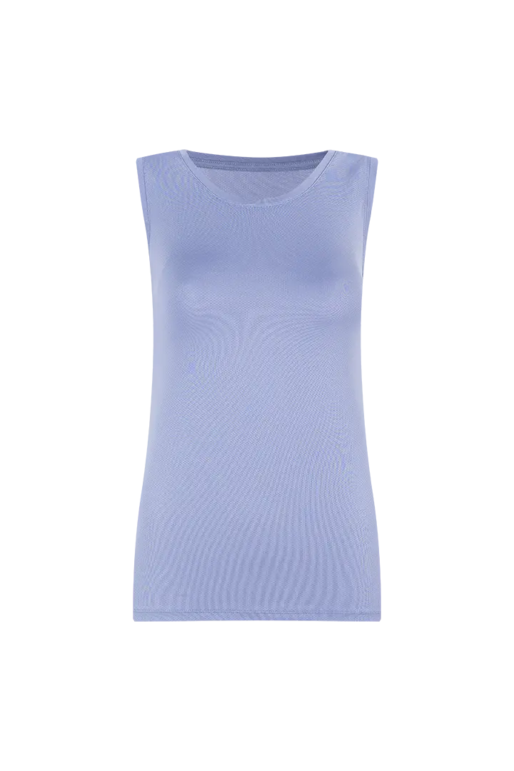 Camiseta deportiva cuello redondo Ref. DO03L3 – vista frontal - color azul