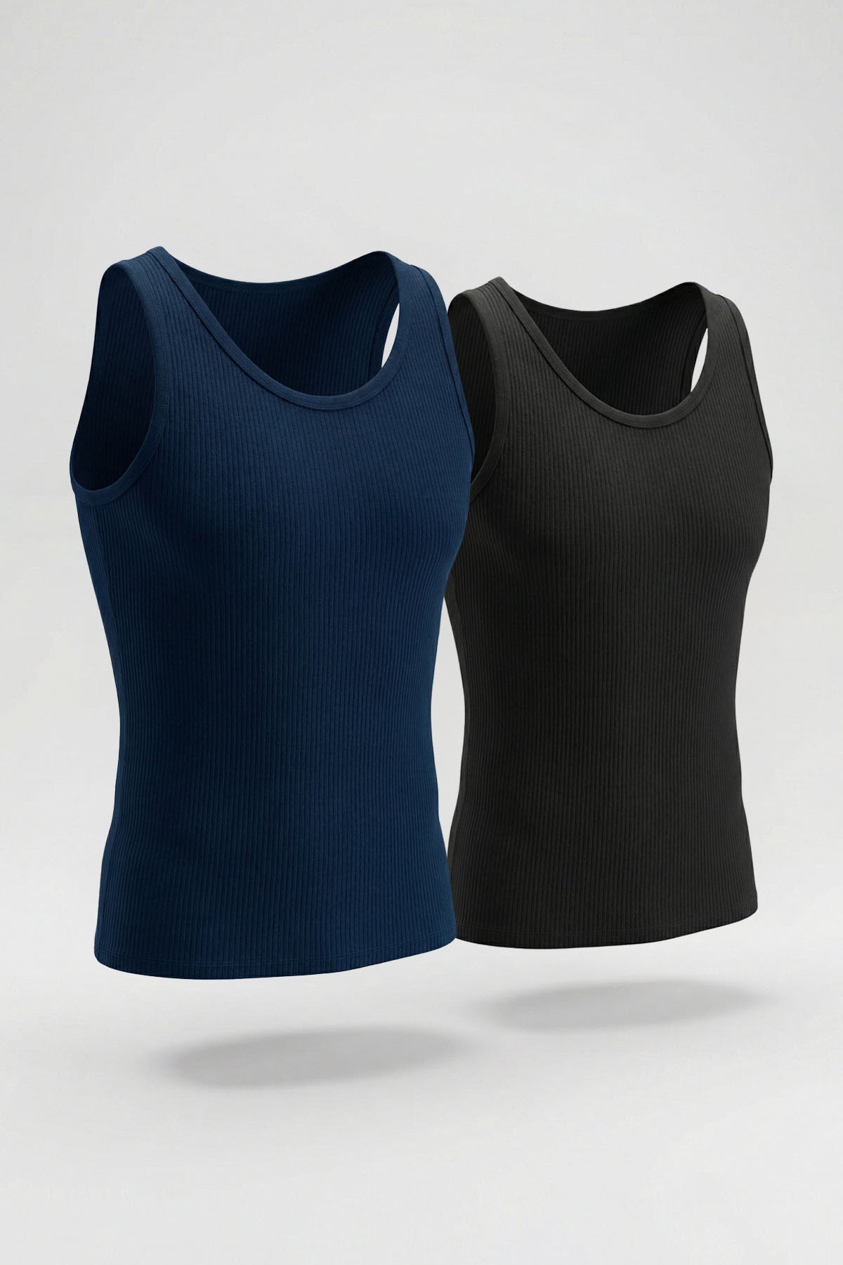 Camiseta cuello redondo acanalada (Pack X2)(2203)