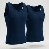 Camiseta cuello redondo acanalada (Pack X2)(2203)