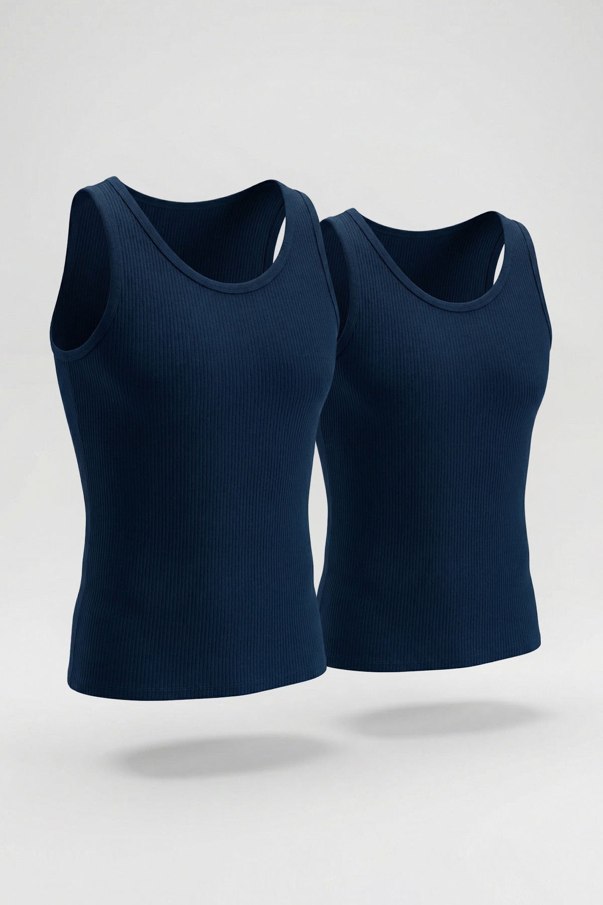 Camiseta cuello redondo acanalada (Pack X2)(2203)
