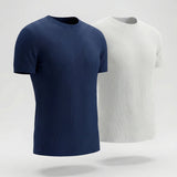 Camiseta cuello redondo acanalada (Pack X2)(2256)