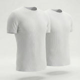 Camiseta cuello redondo acanalada (Pack X2)(2256)