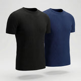 Camiseta cuello redondo acanalada (Pack X2)(2256)
