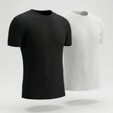 Camiseta cuello redondo acanalada (Pack X2)(2256)