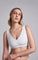 Brasier Diane sin copas – detalle del encaje en espalda, color blanco