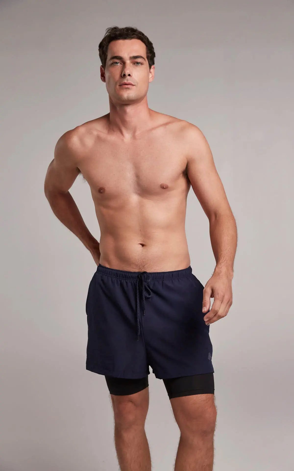 pantaloneta deportivo con bóxer interno para hombre plano americano