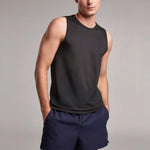 Camiseta deportiva cuello redondo para mujer en malla de lado