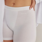 Panty cómodo con elástico ancho en cintura, color blanco, plano detalle