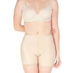 Faja corta de compresión alta con efecto levanta glúteos color piel