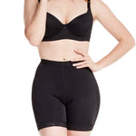 Faja corta de compresión alta con efecto levanta glúteos color negro