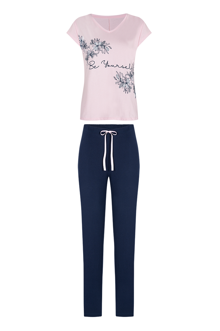 Pijama conjunto camiseta manga corta y pantalón (DF31L3)
