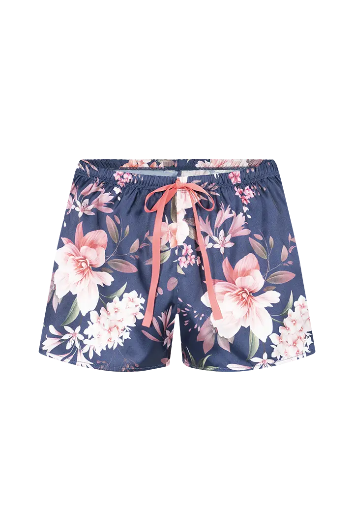 Pijama conjunto blusa tiras con encaje en escote y short corto (DF34L2)