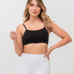 Panty seamless sin costuras tipo mini short de tiro alto - colro blanco