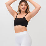 Panty seamless sin costuras tipo mini short de tiro alto - color blanco