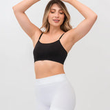 Panty seamless sin costuras tipo mini short de tiro alto - color blanco