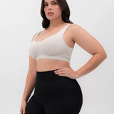 Panty seamless sin costuras tipo mini short de tiro alto - colro negro