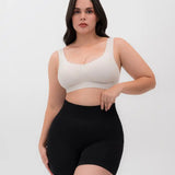 Panty seamless sin costuras tipo mini short de tiro alto - colro negro