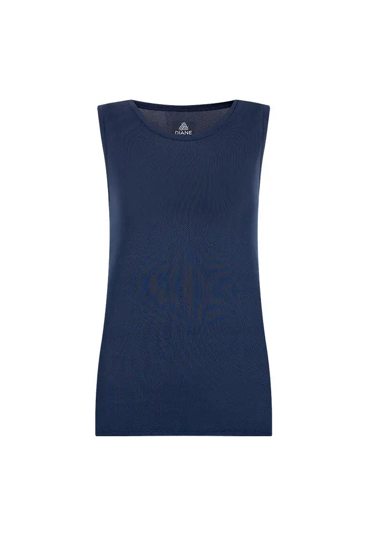 Camiseta deportiva cuello redondo Ref. DO03L3 – vista frontal - color azul oscuro