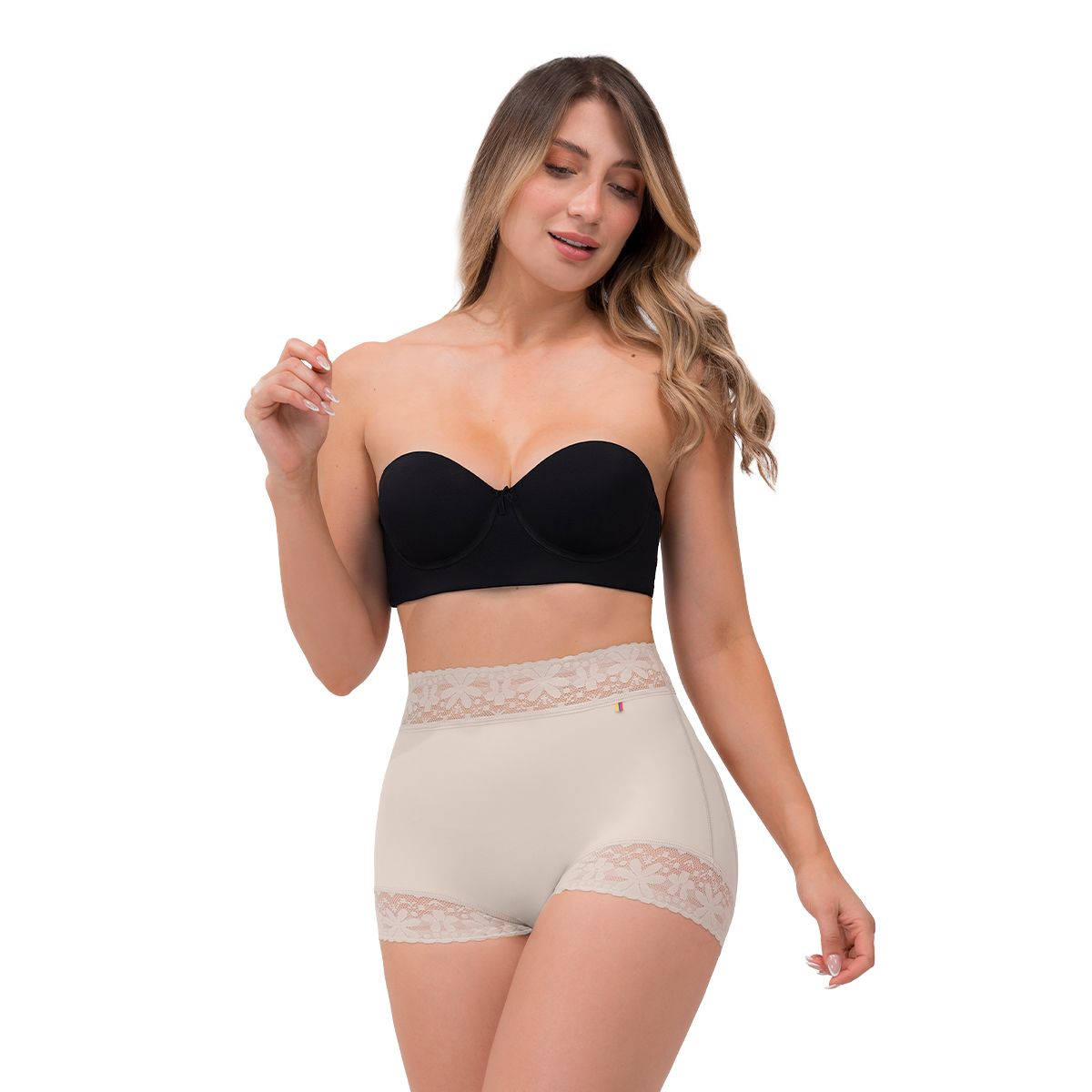 Mini short moldeador SoftControl con encaje siliconado Diane & Geordi