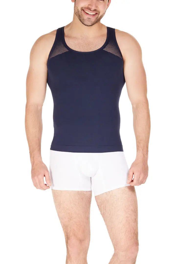 Camisilla Diane & Geordi con cargaderas anchas y ajuste perfecto - para hombre color azul oscuro