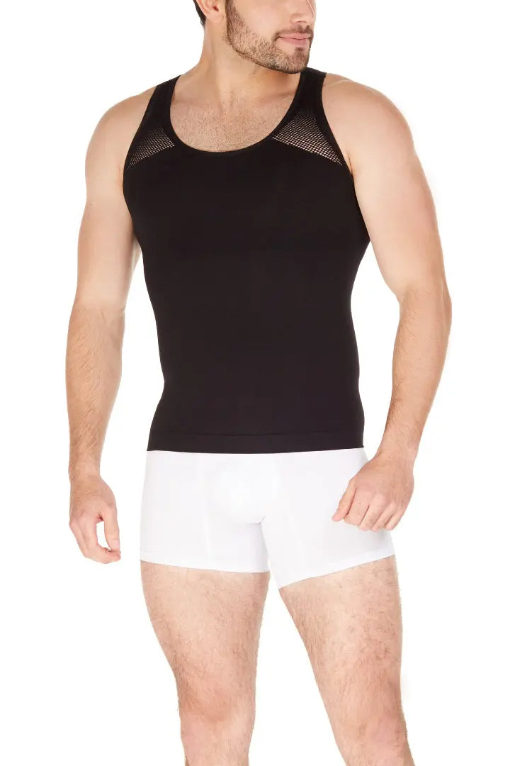 Camisilla Diane & Geordi con cargaderas anchas y ajuste perfecto - para hombre color negro 