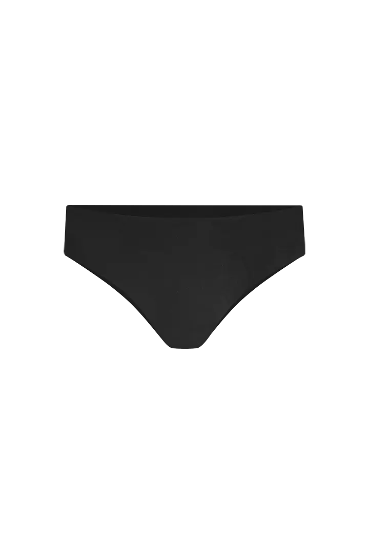 Panty hipster invisible sin costuras en microfibra premium color negro transparente