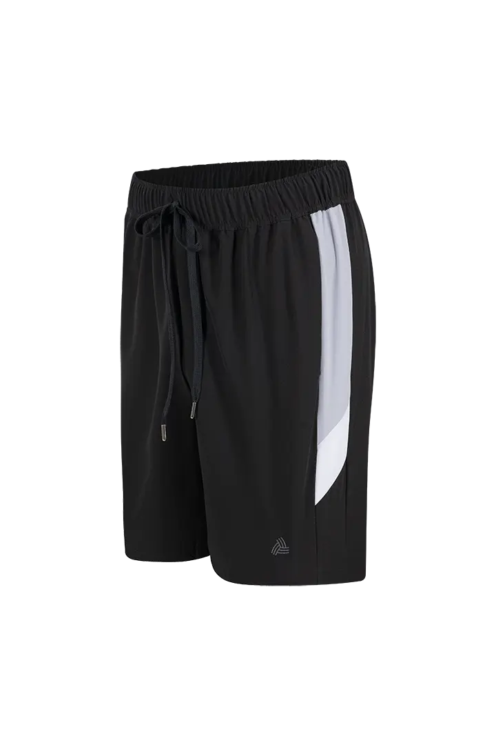 Bermuda deportiva Geordi GO02C4 Negra con gris y blanco