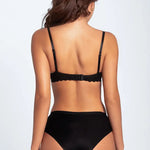 Panty Diane con mayor cubrimiento y costuras invisibles – vista frontal colro negro de espalda 