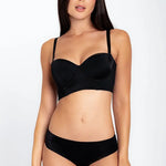 Panty hipster invisible sin costuras en microfibra premium color negro