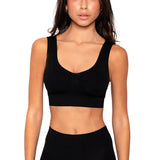 Panty bóxer seamless unicolor con control suave y cobertura extendida – Diane & Geordi, color negro 