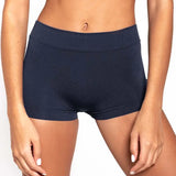 Panty bóxer seamless sin costuras en cintura y piernas – Diane & Geordi, colro azul oscuro plano cerrado