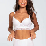 Panty de algodón con cubrimiento alto y ajuste cómodo, color blanco de frente