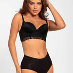 Panty colombiano Diane & Geordi en algodón peinado de lujo - color negro