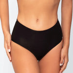 Panty colombiano Diane & Geordi en algodón peinado de lujo - color negro